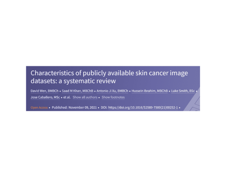 The Lancet systematic review of skin cancer